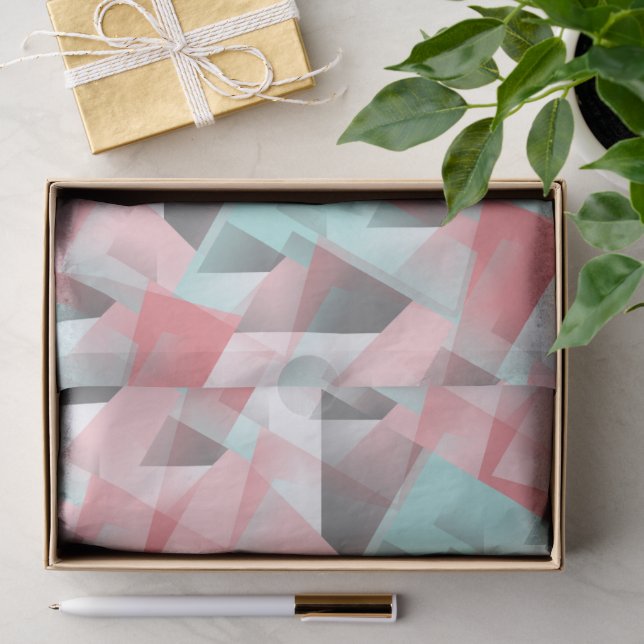 Papier de soie pour boîte-cadeau géométrique moder (Cadeau)