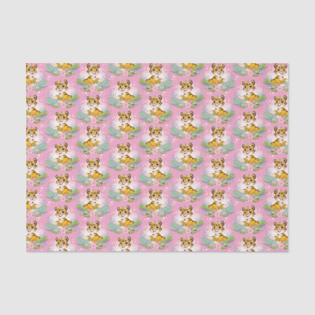 Papier de soie pour chatons orange tabby joueurs (Recto)