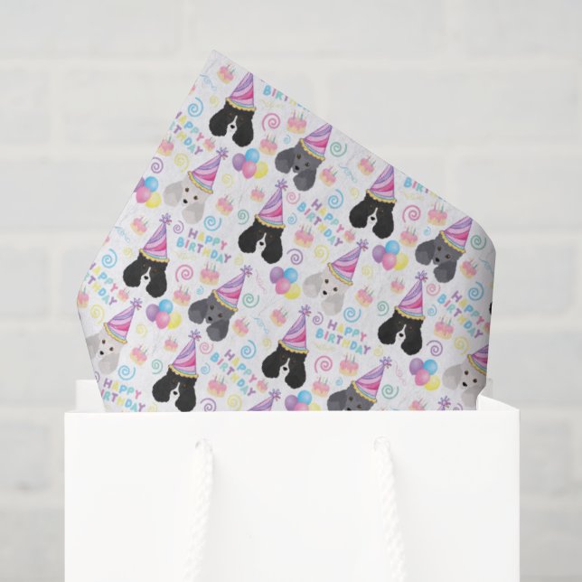 Papier de soie pour chien parti-caniche (Sac cadeau)