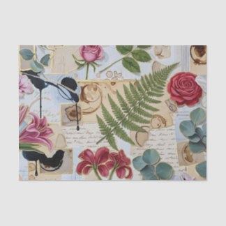 Papier de soie pour collage botanique et artisanal
