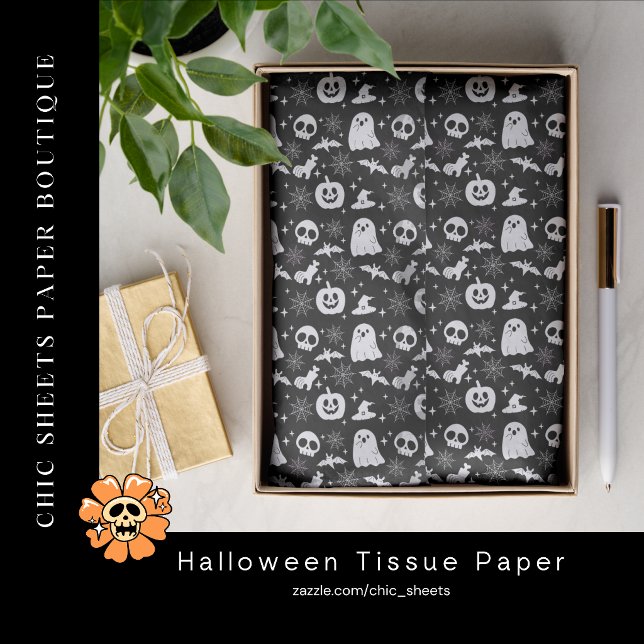 Papier de soie pour emballage cadeau Halloween (Créateur téléchargé)