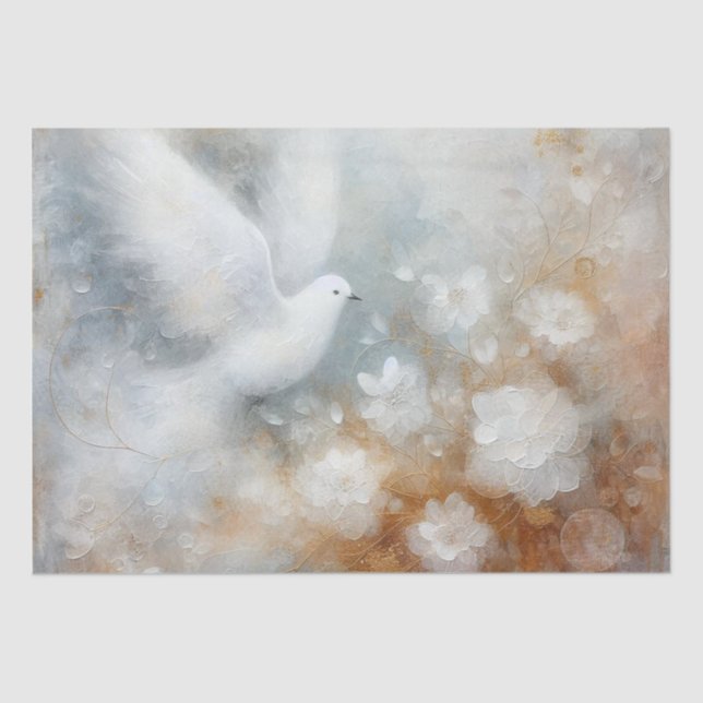 Papier de soie pour emballage de colombes de maria (Recto)