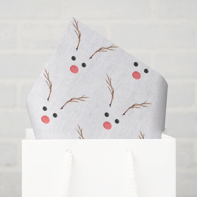 Papier de soie pour enfants au renne (Sac cadeau)