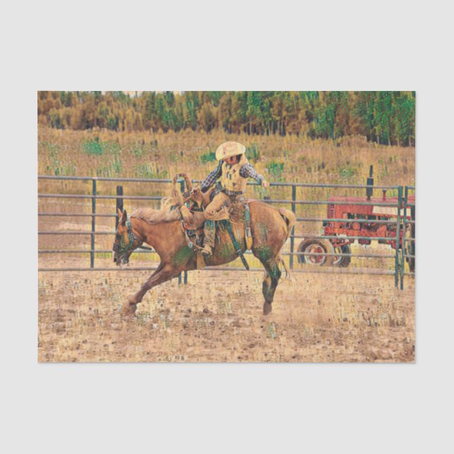 Papier de soie pour équitation de style country we (Recto)