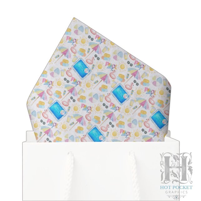Papier de soie pour fête au bord de la piscine (Créateur téléchargé)