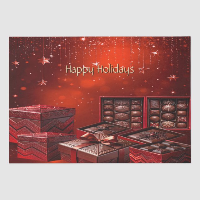 Papier de soie pour fêtes de chocolat (Recto)
