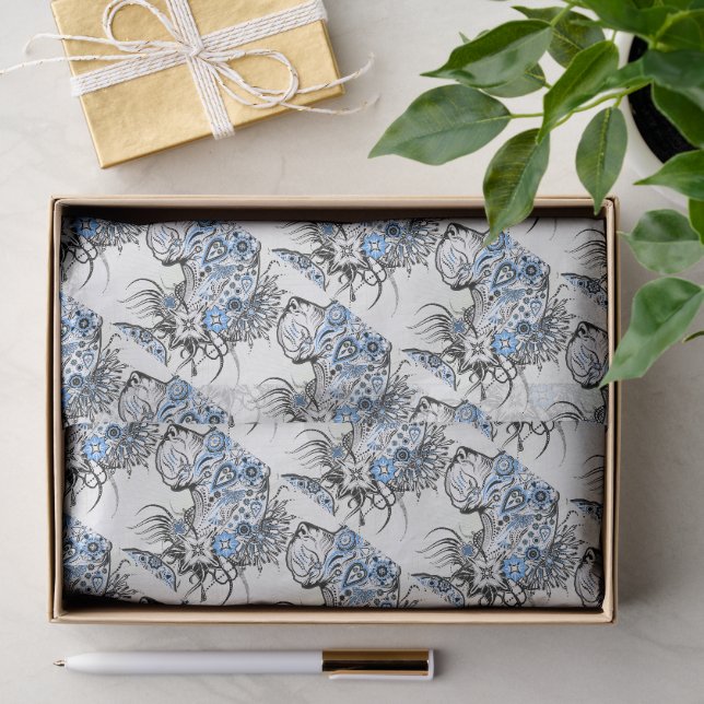 Papier de soie pour Grands Danois bleus et noirs  (Cadeau)