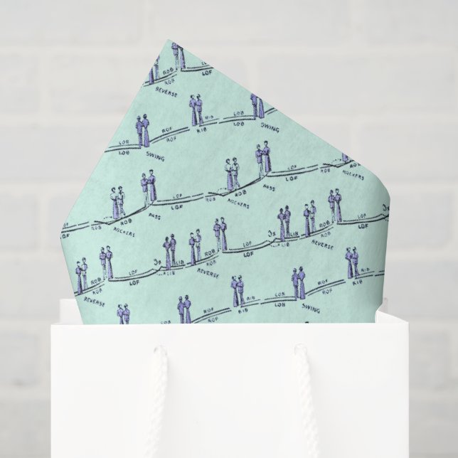 Papier de soie pour leçons de danse (Vert) (Sac cadeau)