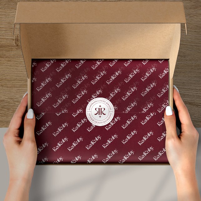 Papier de soie pour logo d'emballage de produit mo (Créateur téléchargé)