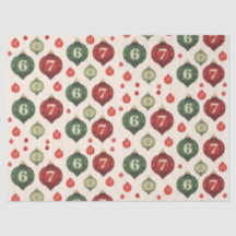 Papier de soie pour ornements de Noël « 67 » rétro