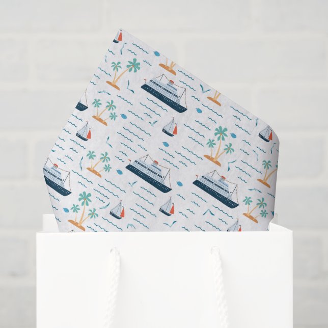 Papier de soie pour paquebot, découpage de vacance (Sac cadeau)