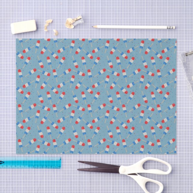 Papier de soie pour Popsicles patriotiques (Artisanat)