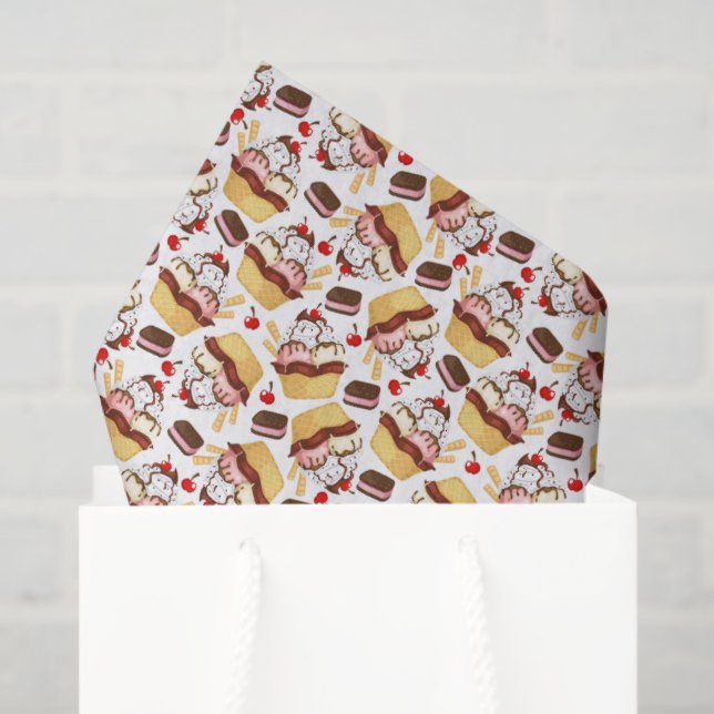 Papier de soie pour sundae de glace (Sac cadeau)