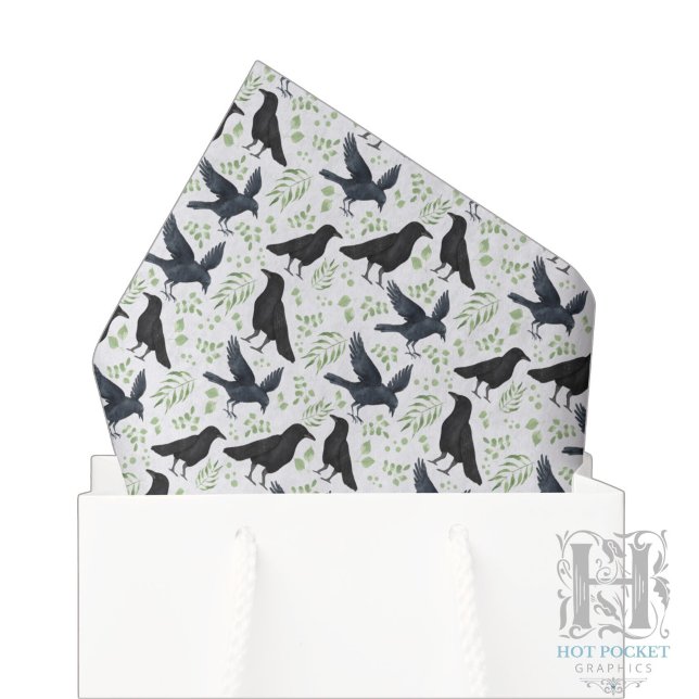 Papier de soie Raven blanc (Créateur téléchargé)