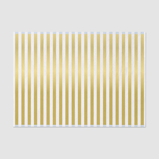 Papier de soie rayé à effet doré sur mesure (Recto)