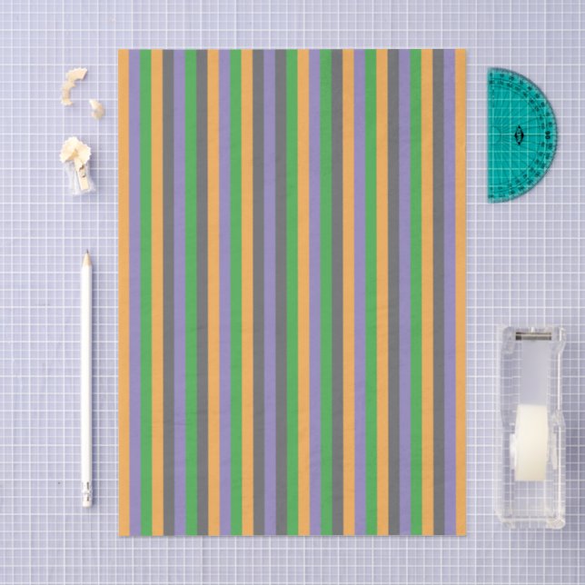 Papier de soie rayé à fantaisie secondaire (Artisanat)