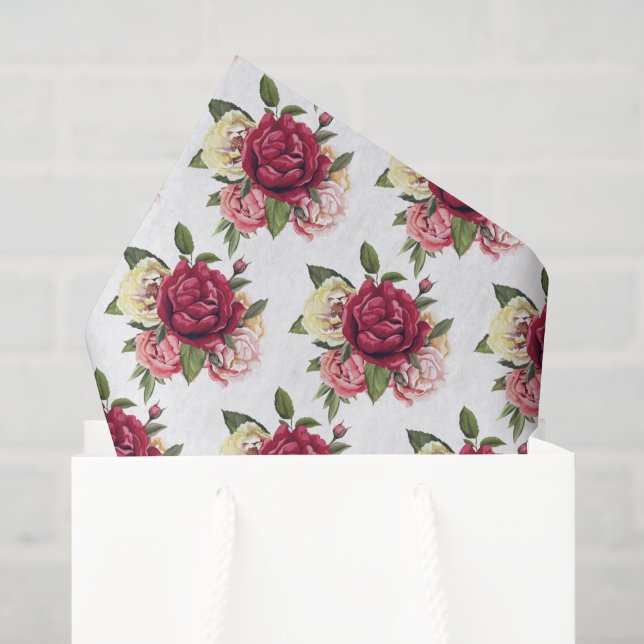 Papier de soie rose (Sac cadeau)