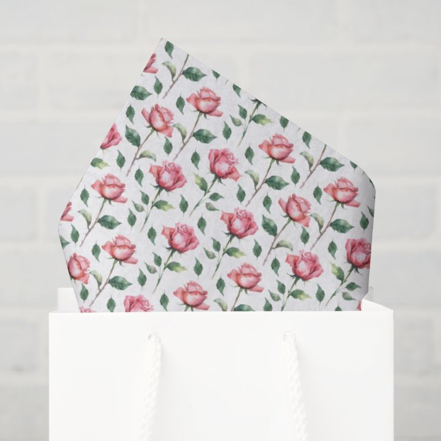 Papier de soie rose (Sac cadeau)