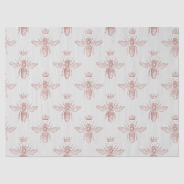 Papier de soie Rose Gold Bee Series Design 2 (Recto)