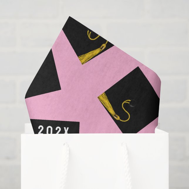 Papier de soie rose pour la remise des diplômes (Sac cadeau)