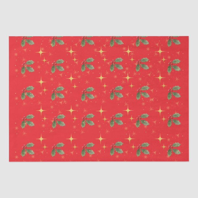Papier de soie rouge de Noël (Recto)
