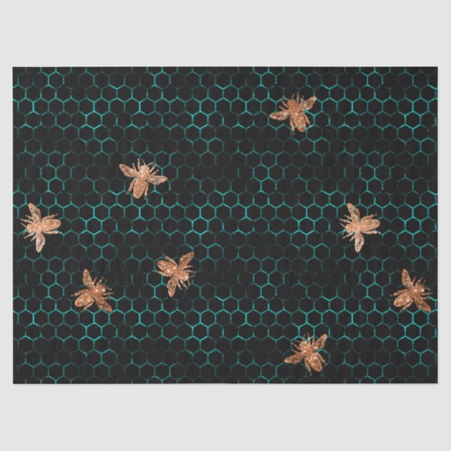 Papier de soie série abeille de bois modèle 2 (Recto)