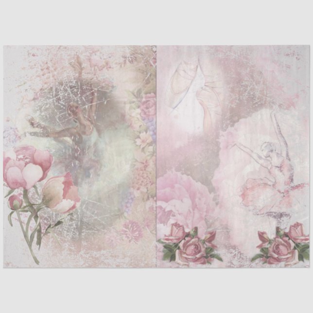 Papier de soie série Ballet Romace Design 2 (Recto)