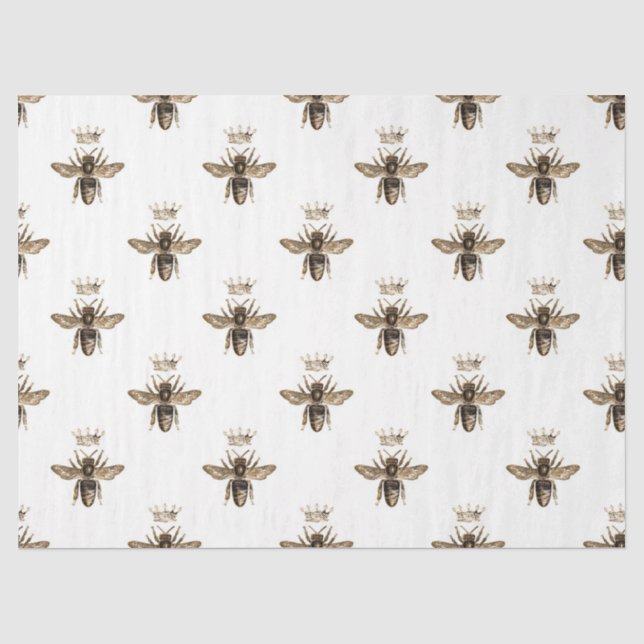 Papier de soie série Red Rose Bee Design 6 (Recto)