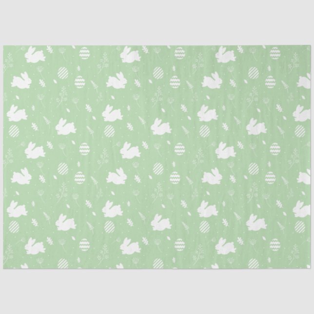 Papier de soie silhouettes de lapin – Saut de Pâqu (Recto)