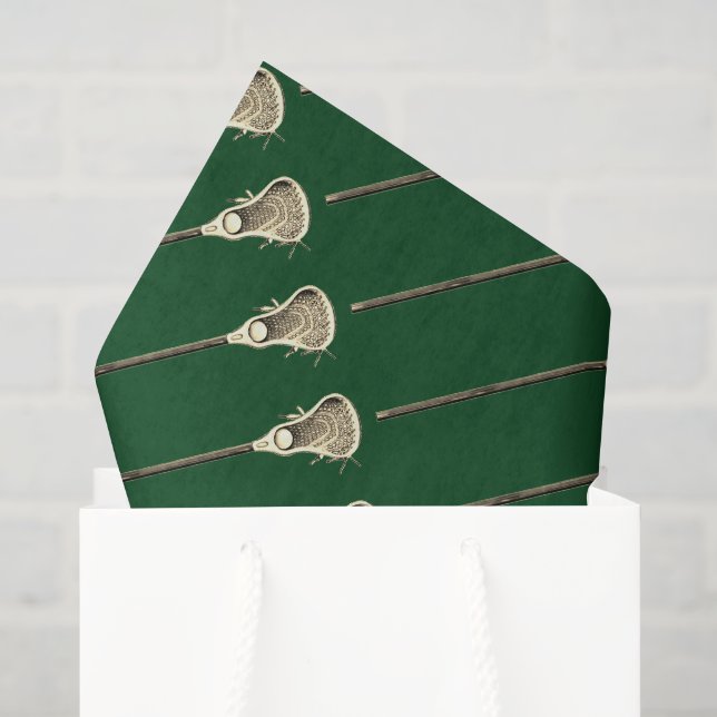 Papier de soie sportif Lacrosse Green (Sac cadeau)