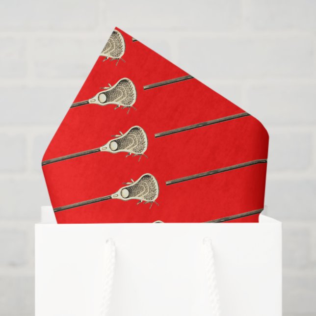 Papier de soie sportif rouge de crosse (Sac cadeau)