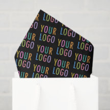 Papier de soie sur mesure noir Logo de l'entrepris