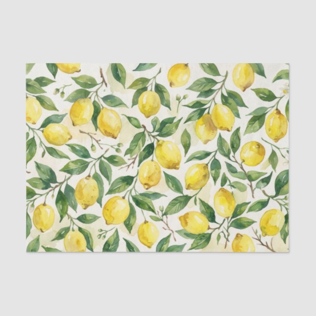 Papier de soie thème citron (Recto)
