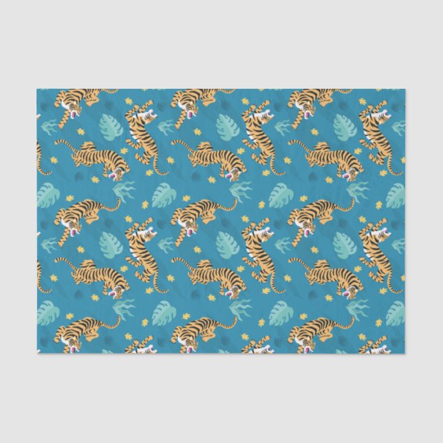 Papier de soie Tigre Bleu (Recto)