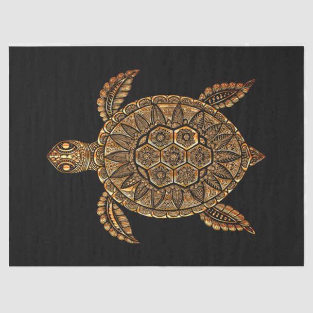 Papier de soie Tortue Bohème (Recto)