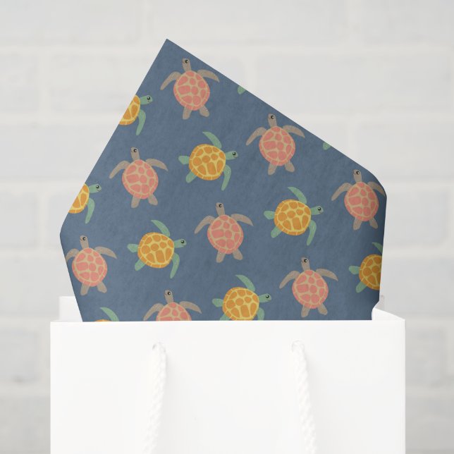 Papier de soie Tortue, Découpage Tortue de mer (Sac cadeau)