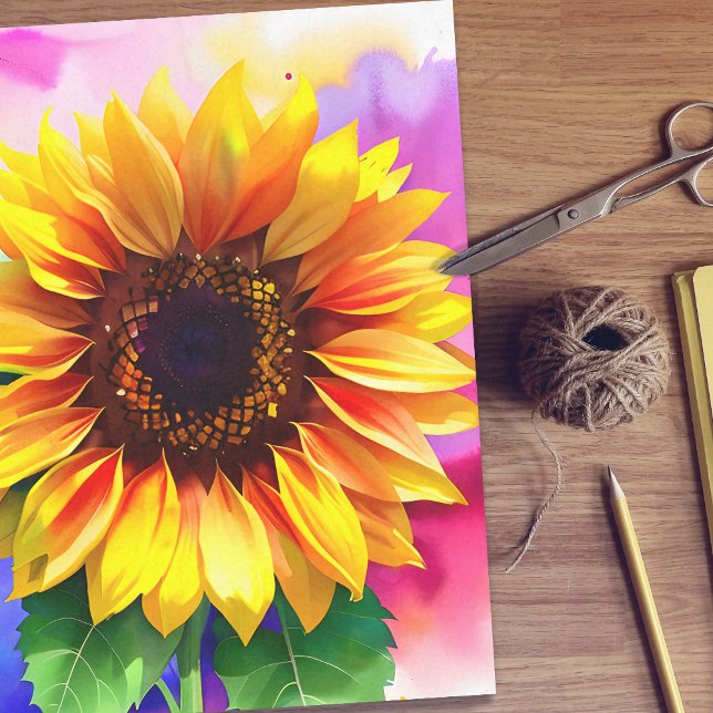 Papier de soie tournesol - Extra large pour découp (Nature's Blossoms, Crafty Wins! 🌻✂️)