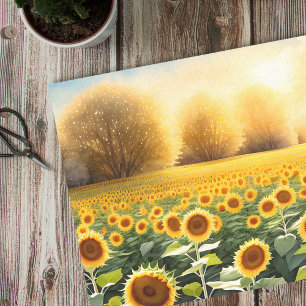 Papier de soie tournesols - Découpage et travaux e