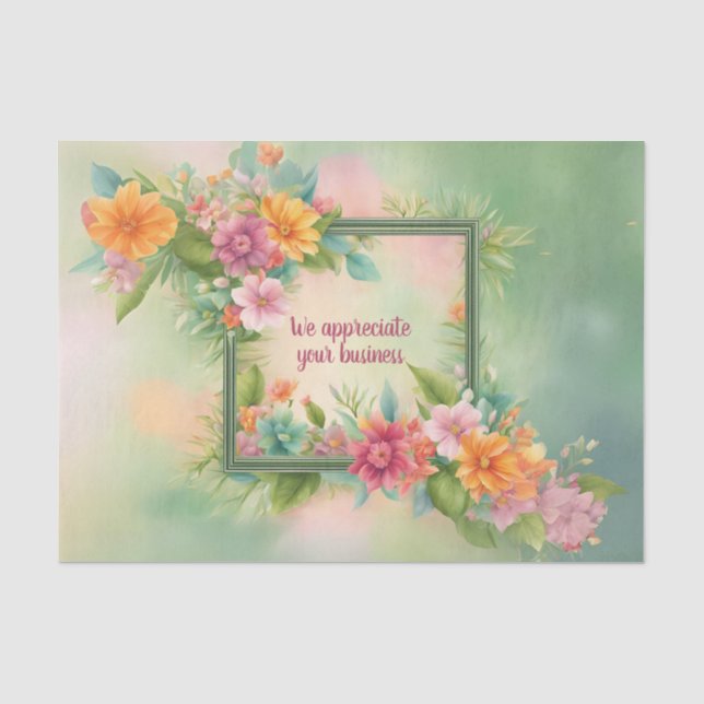 Papier de soie tropical personnalisable pour embal (Recto)