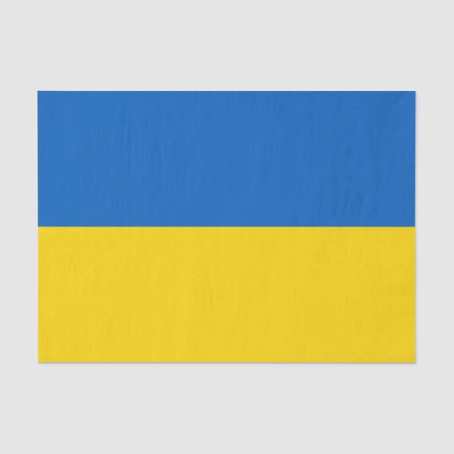 Papier de soie Ukraine, papier de soie drapeau ukr (Recto)