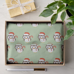 papier de soie vert clair de Noël Mr Owl illusima