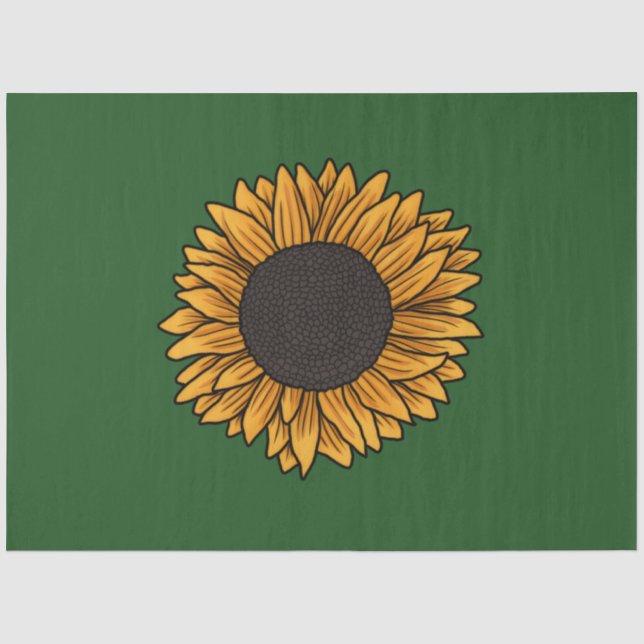 Papier de soie vert tournesol (Recto)