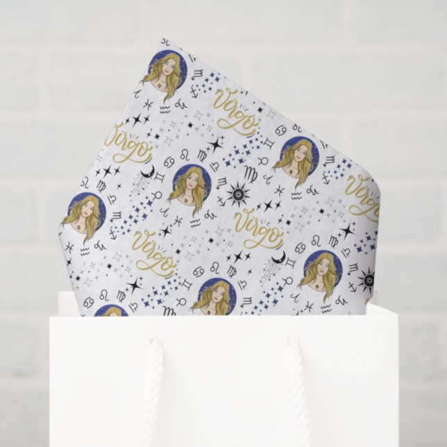 Papier de soie Vierge zodiaque (Sac cadeau)