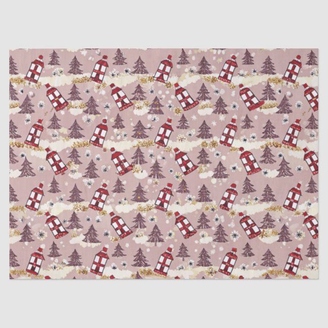 Papier de soie Village Cozy Winter (Recto)