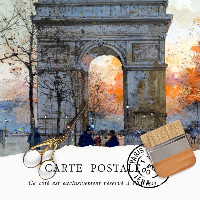 Papier de soie vintage Paris Belle Epoque (Créateur téléchargé)