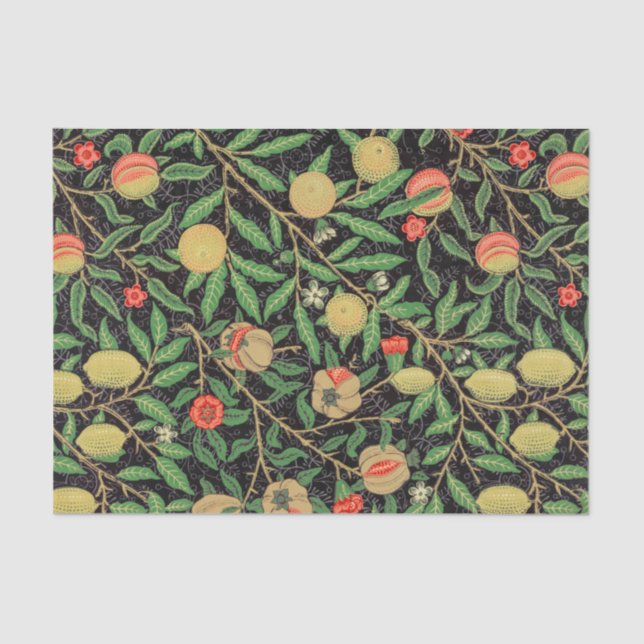 Papier de soie William Morris motif grenade (Recto)