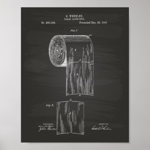 Papier de toilette 1891 Brevet d'art - tableau de