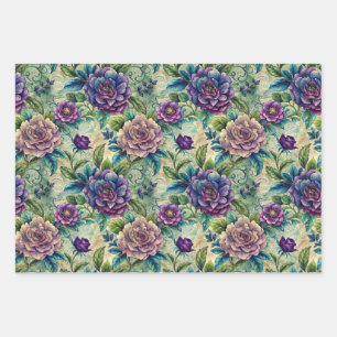 Papier découpé pour meubles à motif floral continu