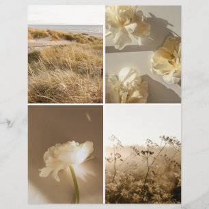 Papier découpé scrapbook beige et doré rêveur