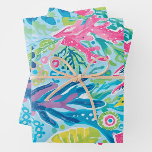 Papier d'emballage à motif graphique élégant
